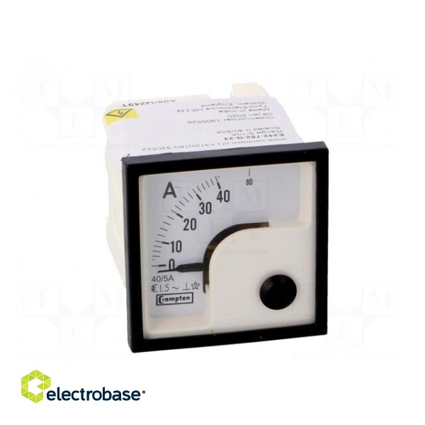 Ammeter | on panel | I AC: 0÷40A,80A | True RMS | Class: 1.5 | 50÷60Hz image 10