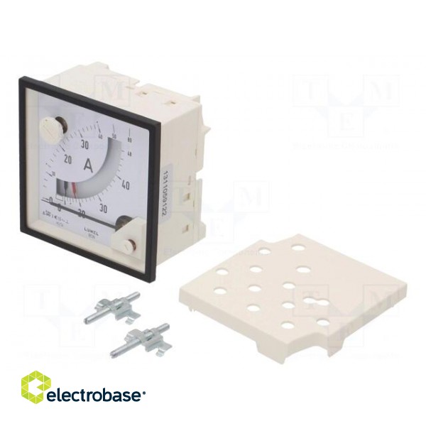 Ammeter | on panel | I AC: 0÷40A | Features: working position 90° image 1