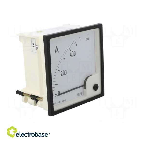 Amperometer | analogue | mounting | on panel | I AC: 0/500÷1000A image 9