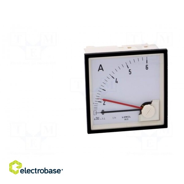 Ammeter | on panel | I AC: 0÷5A | Class: 3 | 300V | BA39 | 96x96x64mm paveikslėlis 10