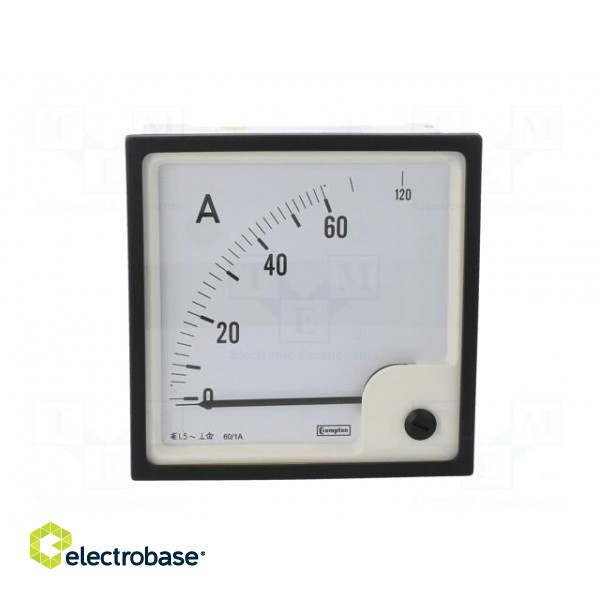 Ammeter | on panel | I AC: 0÷60A,120A | True RMS | Class: 1.5 | 50÷60Hz image 10