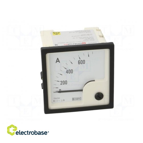 Ammeter | on panel | I AC: 0÷750A | True RMS | Class: 1.5 | 50÷60Hz image 10
