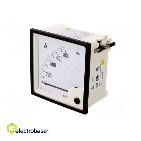 Amperometer | analogue | mounting | on panel | I AC: 0/800÷1600A фото 3