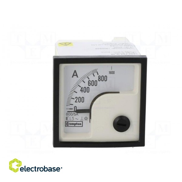 Amperometer | analogue | mounting | on panel | I AC: 0/800÷1600A фото 10