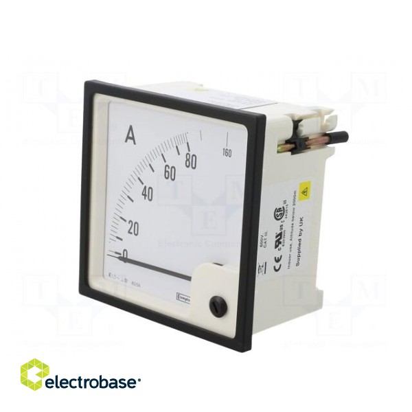 Ammeter | on panel | I AC: 0÷80A,160A | True RMS | Class: 1.5 | 50÷60Hz image 3