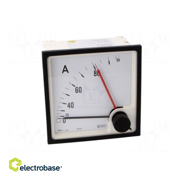 Ammeter | on panel | I AC: 0÷80A,96A | True RMS | Class: 3 | 50÷60Hz image 10