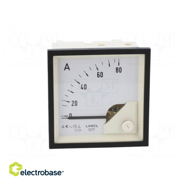 Ammeter | on panel | I AC: 0÷80A | True RMS | Class: 1.5 | 40÷72Hz | 600V image 10