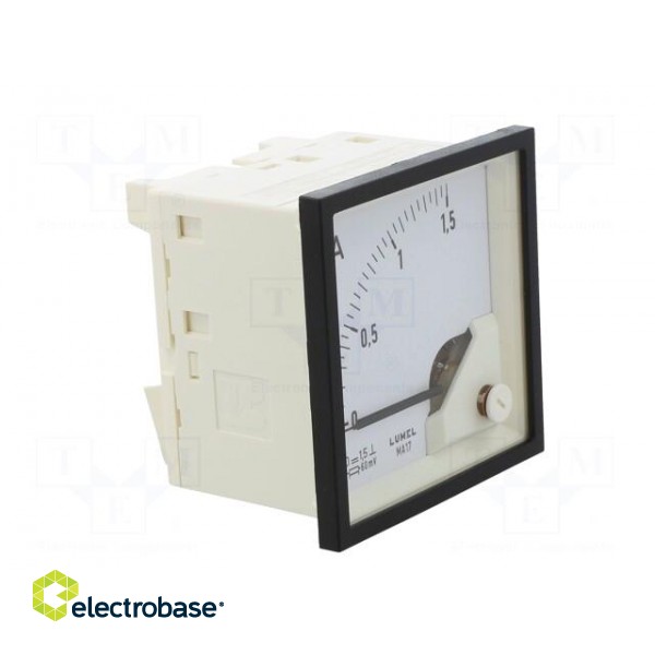 Ammeter | on panel | I DC: 0÷1.5A | Class: 1.5 | Length: 61mm | 600V | MA17 image 9