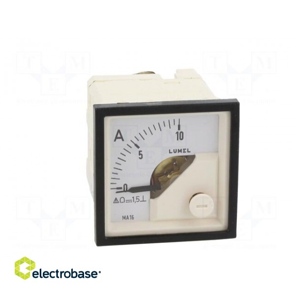 Amperometer | analogue | mounting | on panel | I DC: 0÷10A | Class: 1,5 paveikslėlis 10