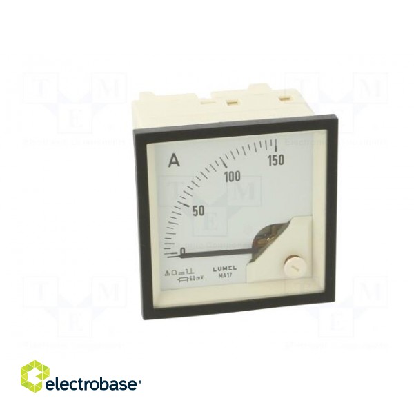 Ammeter | on panel | I DC: 0÷150A | Class: 1.5 | Length: 61mm | 600V | MA17 image 10