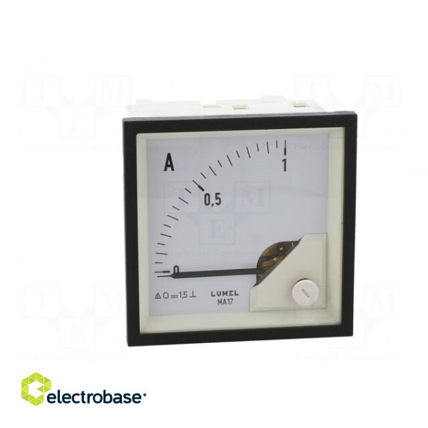 Ammeter | on panel | I DC: 0÷1A | Class: 1.5 | Length: 61mm | 600V | MA17 image 10