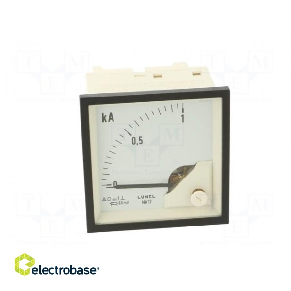 Ammeter | on panel | I DC: 0÷1kA | Class: 1.5 | Length: 61mm | 600V | MA17 image 10