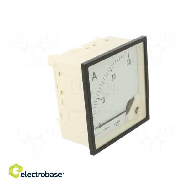 Ammeter | on panel | I DC: 0÷30A | Class: 1.5 | Length: 95mm | 600V | MA19 image 9