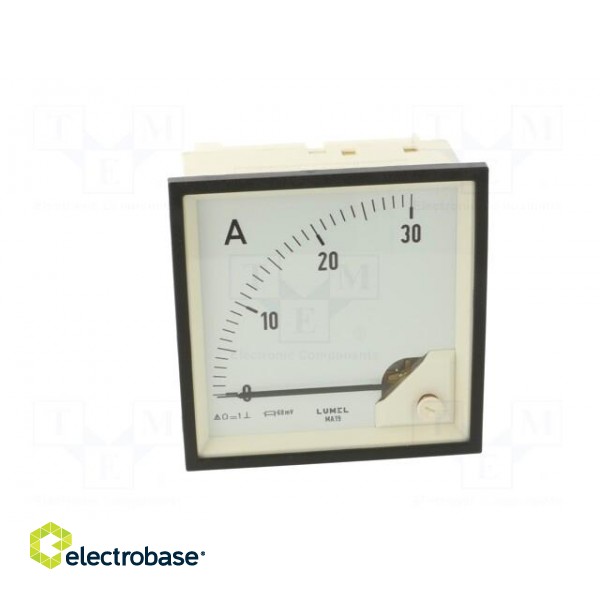 Ammeter | on panel | I DC: 0÷30A | Class: 1.5 | Length: 95mm | 600V | MA19 image 10