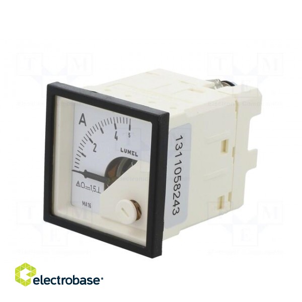 Amperometer | analogue | mounting | on panel | I DC: 0÷5A | Class: 1,5 фото 3