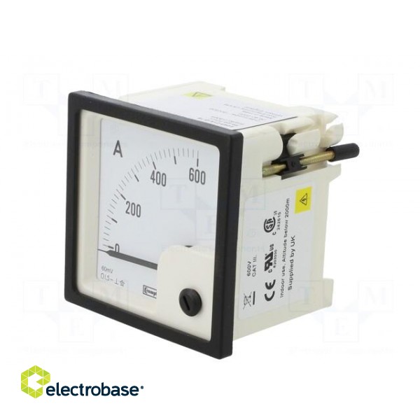 Amperometer | analogue | mounting | on panel | I DC: 0÷600A | Class: 1,5 image 3