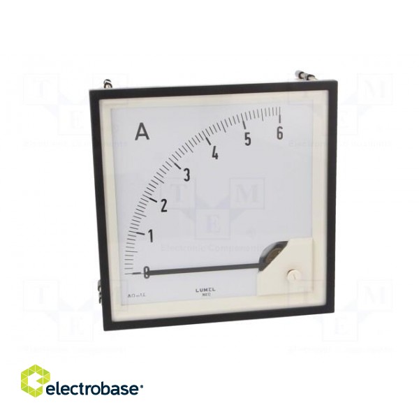 Ammeter | on panel | I DC: 0÷6A | Class: 1.5 | Length: 160mm | 600V | MA12 image 10