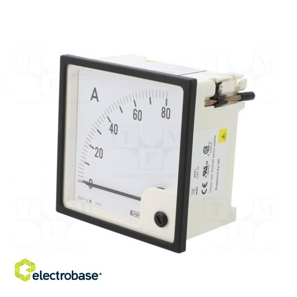 Amperometer | analogue | mounting | on panel | I DC: 0÷80A | Class: 1,5 image 3