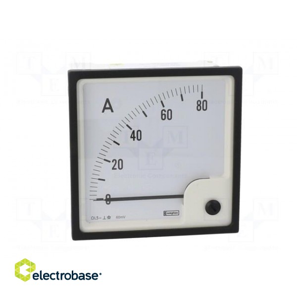 Amperometer | analogue | mounting | on panel | I DC: 0÷80A | Class: 1,5 фото 10
