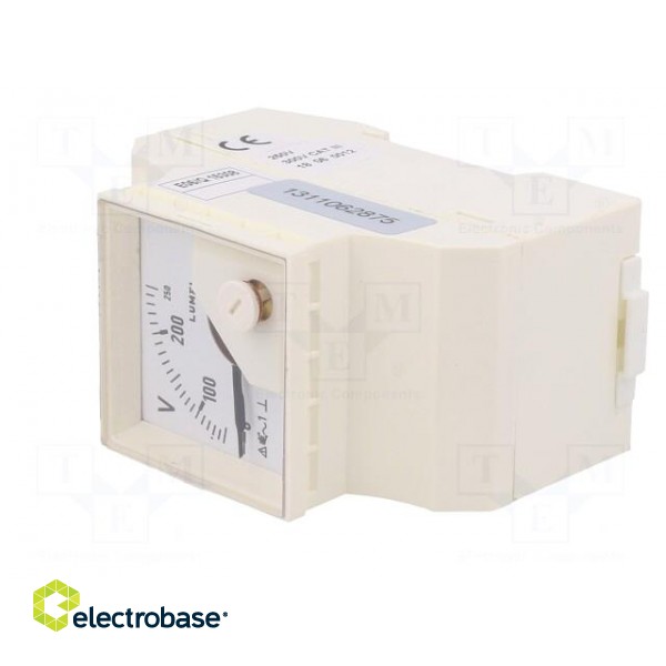 Voltmeter | for DIN rail mounting | 0÷250V | Class: 1.5 | True RMS image 3