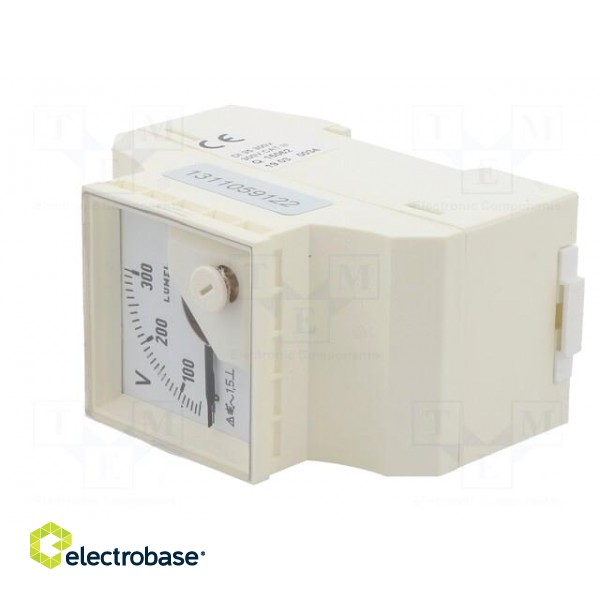 Voltmeter | for DIN rail mounting | 0÷300V | Class: 1.5 | True RMS image 3