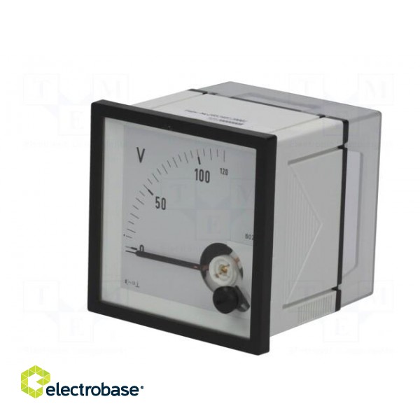 Voltmeter | analogue | on panel | VAC: 0÷120V | Class: 1,5 | True RMS фото 2