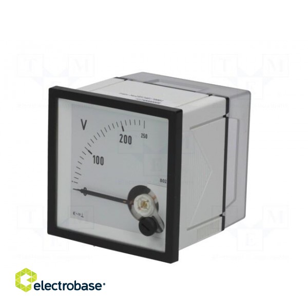 Voltmeter | analogue | on panel | VAC: 0÷250V | Class: 1,5 | True RMS фото 2