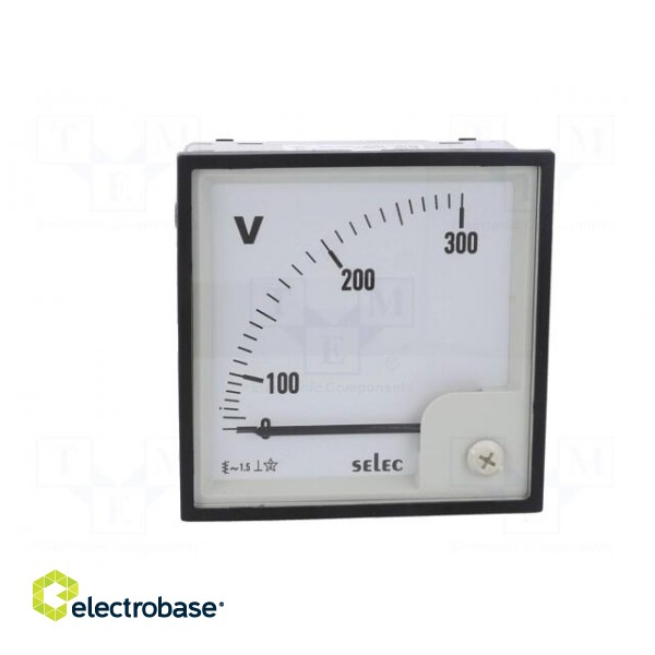 Voltmeter | analogue | on panel | VAC: 0÷300V | Class: 1,5 | 50÷60Hz paveikslėlis 10