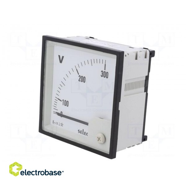 Voltmeter | on panel | 0÷300V | Class: 1.5 | 50÷60Hz | 96x96x68mm image 3