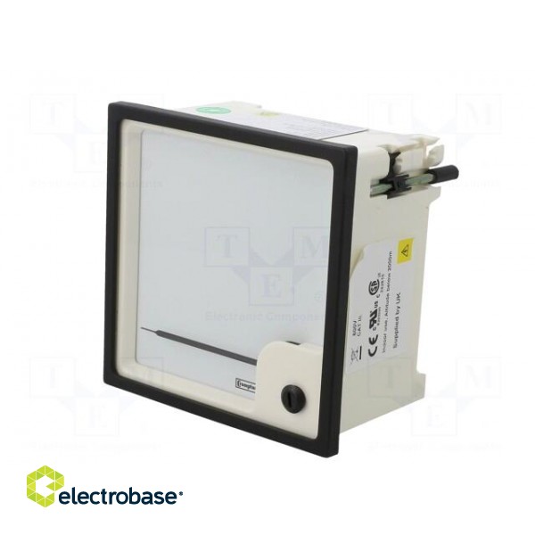 Voltmeter | analogue | on panel | VDC: 0÷10V | Class: 1,5 | 96x96mm фото 3