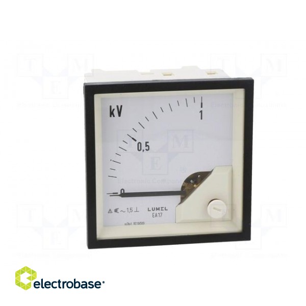 Voltmeter | on panel | VAC: 0÷1kV | Class: 1.5 | True RMS | 40÷72Hz | EA17 paveikslėlis 10