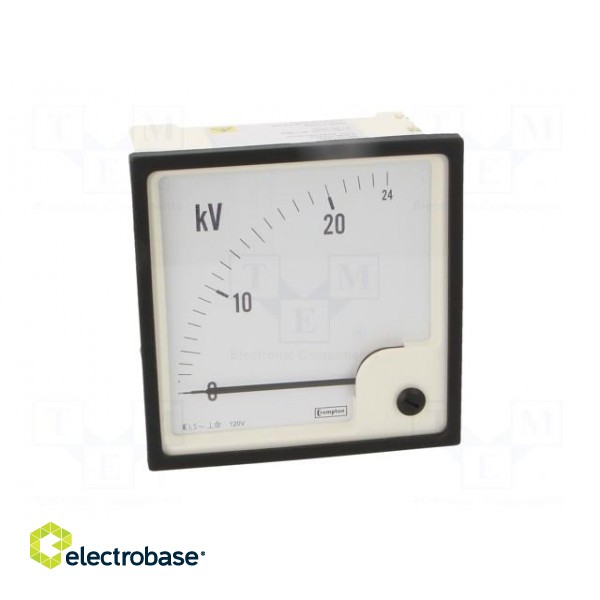 Voltmeter | analogue | on panel | VAC: 0÷24kV | Class: 1,5 | True RMS paveikslėlis 1