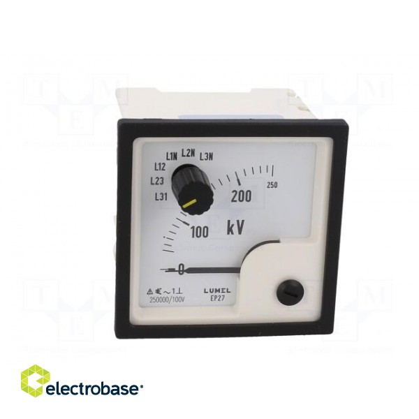 Voltmeter | on panel | VAC: 0÷250kV | Class: 1.5 | True RMS | Umax: 300V фото 10
