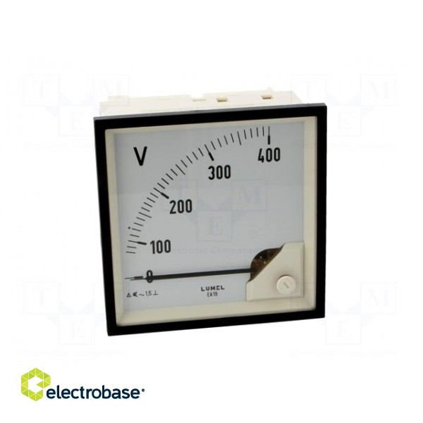 Voltmeter | on panel | VAC: 0÷400V | Class: 1.5 | True RMS | 40÷72Hz фото 10