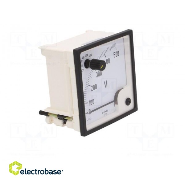 Voltmeter | on panel | VAC: 0÷500V | Class: 1.5 | True RMS | Umax: 300V image 9