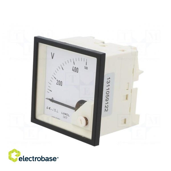 Voltmeter | on panel | VAC: 0÷500V | Class: 1.5 | True RMS | 40÷72Hz paveikslėlis 3