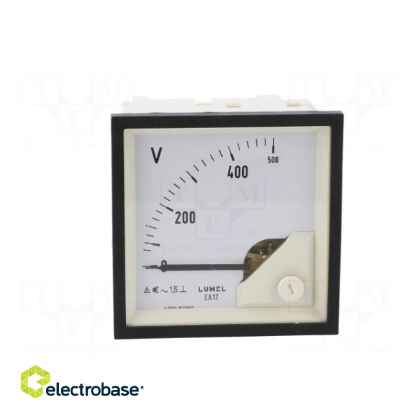 Voltmeter | on panel | VAC: 0÷500V | Class: 1.5 | True RMS | 40÷72Hz фото 10