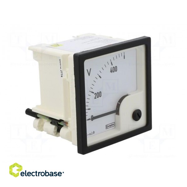 Voltmeter | on panel | VAC: 0÷500V | Class: 1.5 | True RMS | 50÷60Hz фото 9