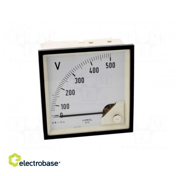 Voltmeter | analogue | on panel | VAC: 0÷500V | Class: 1,5 | True RMS фото 10