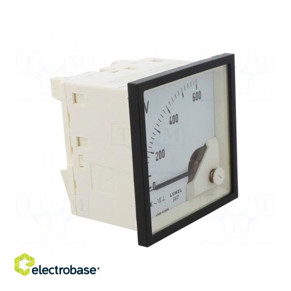 Voltmeter | analogue | on panel | VAC: 0÷600V | Class: 1,5 | True RMS image 9