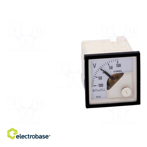 Voltmeter | on panel | VDC: -100÷100V | Class: 1.5 | Umax: 600V | 48x48mm image 10