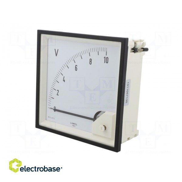 Voltmeter | analogue | on panel | VDC: 0÷10V | Class: 1,5 | 600V | 500g фото 3