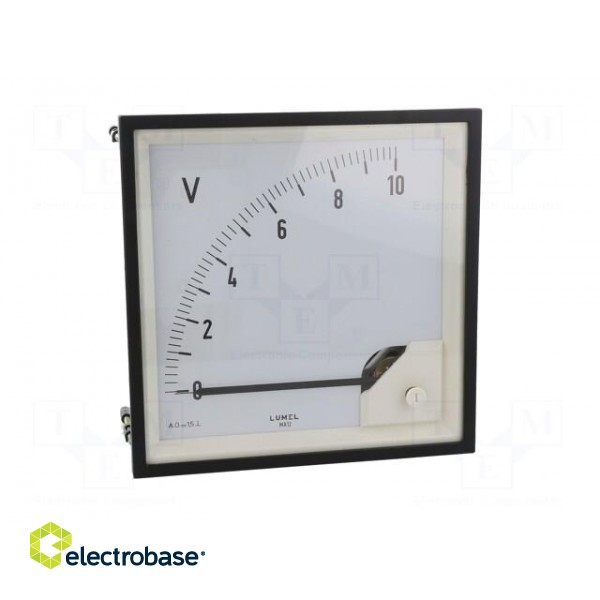Voltmeter | analogue | on panel | VDC: 0÷10V | Class: 1,5 | 600V | 500g paveikslėlis 10
