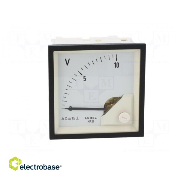 Voltmeter | on panel | VDC: 0÷10V | Class: 1.5 | Umax: 600V | Length: 61mm paveikslėlis 9