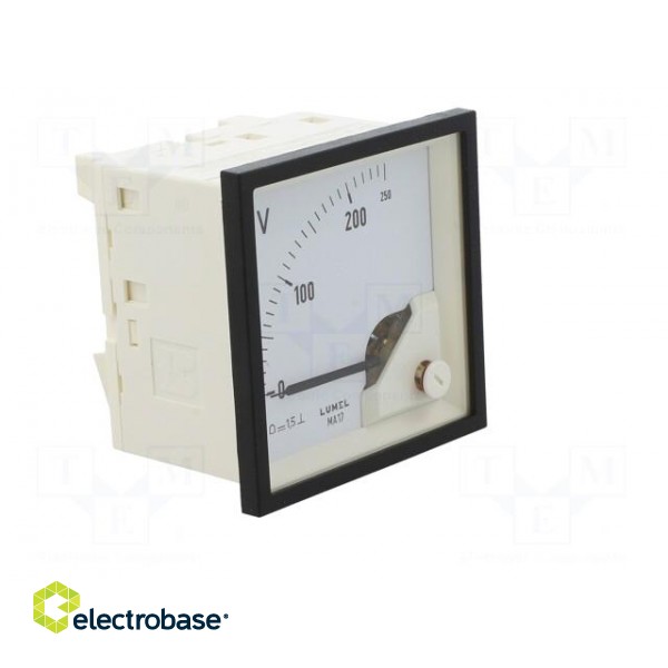 Voltmeter | on panel | VDC: 0÷250V | Class: 1.5 | Umax: 600V | 72x72mm image 8