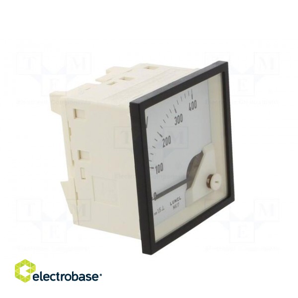 Voltmeter | on panel | VDC: 0÷400V | Class: 1.5 | Umax: 600V | 72x72mm paveikslėlis 8