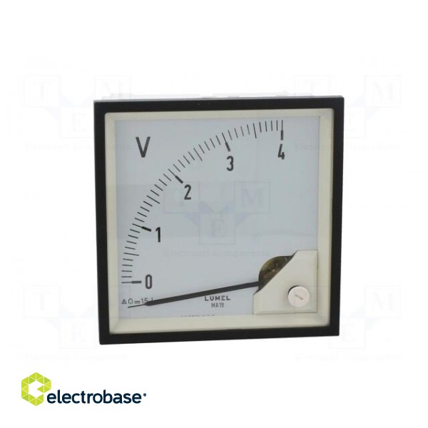 Voltmeter | on panel | VDC: 0÷4V | Class: 1.5 | Umax: 600V | Length: 95mm image 9