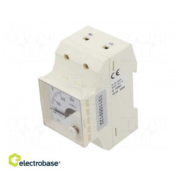 Voltmeter | for DIN rail mounting | 0÷300V | Class: 1.5 | True RMS image 1