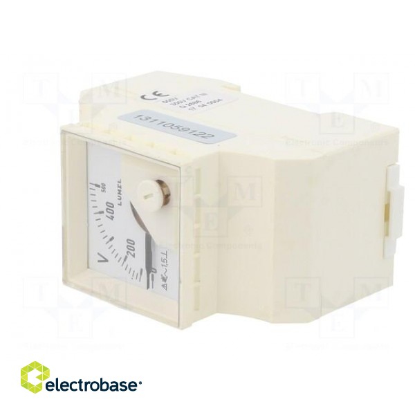 Voltmeter | for DIN rail mounting | 0÷500V | Class: 1.5 | True RMS paveikslėlis 3