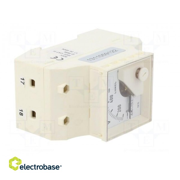 Voltmeter | for DIN rail mounting | 0÷500V | Class: 1.5 | True RMS image 9
